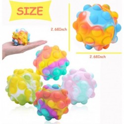 4 Pack Pop Stress Balls Fidget Toys - Push Pop Bubbles Fidgets Sensory Toy Silicone 3D Stress Balls for Stress Relief and Ant...