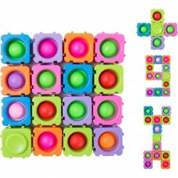 Pop Bubble Toy Building Block Fidget Spinner Toys Detachable Multifunctional Creative Gifts for Kids（16 Pieces） $30.91 Fidget...