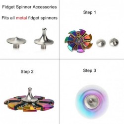 Metal Fidget Spinner 2 Pack Stainless Steel Bearing 3-5 Min High Speed Stress Relief Spin ADHD Anxiety Toys for Adult Kid Aut...