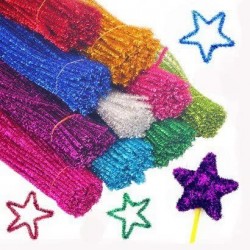 Chenille Pipe Cleaners 350PCS Sparkle Pipe Cleaner 7 Colors Glitter Chenille Stems Creative Arts for DIY Craft Decoration $30...