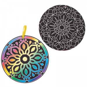 AW985 Rangoli Scratch Art Decorations - Pack of 10 Arts and Crafts for Kids $17.90 Kids' Drawing & Writing Boards