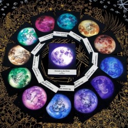 Moonology Oracle Cards in A Tin A 44-Card Deck Gilded Black (Limited Edition) 400 GSM Black Core Cardstock $32.33 Fortune Tel...