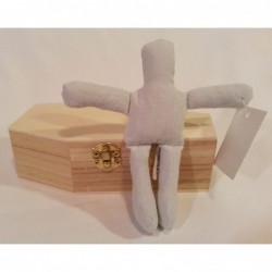 Devil Worship Satanic Ritual Curse Doll and Wooden Ritual Curse Coffin $38.00 Fortune Telling Toys