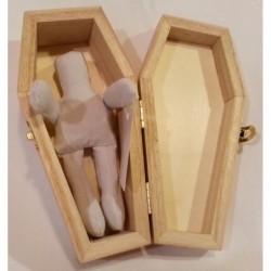 Devil Worship Satanic Ritual Curse Doll and Wooden Ritual Curse Coffin $38.00 Fortune Telling Toys