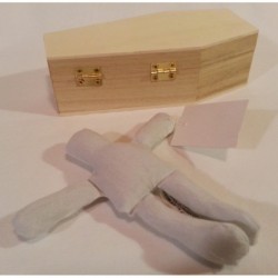 Devil Worship Satanic Ritual Curse Doll and Wooden Ritual Curse Coffin $38.00 Fortune Telling Toys