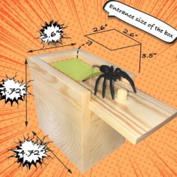 Prank Spider Box Funny Gag Gift [LARGE] Wooden Surprise Gift Box for Money Cash Gift Card Presents Fun Hilarious Trick Box Sc...