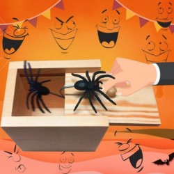 Prank Spider Box Funny Gag Gift [LARGE] Wooden Surprise Gift Box for Money Cash Gift Card Presents Fun Hilarious Trick Box Sc...