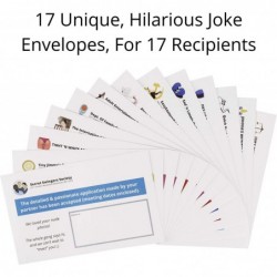 17 Prank Envelopes - Witty Pranks for Adults Funny Envelope for Birthday & Holiday Card. April Fools Day Practical Jokes by M...