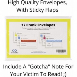 17 Prank Envelopes - Witty Pranks for Adults Funny Envelope for Birthday & Holiday Card. April Fools Day Practical Jokes by M...