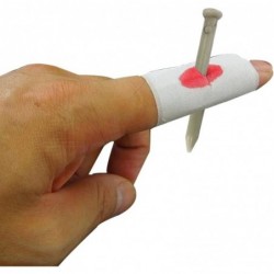 Prank Joke Toy Nail Through Finger Trick Halloween Props Finger Kids Children Gags Practical Jokes Funny Props Finger Wear 1 ...