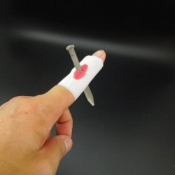 Prank Joke Toy Nail Through Finger Trick Halloween Props Finger Kids Children Gags Practical Jokes Funny Props Finger Wear 1 ...