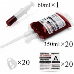 20 Pack Blood Bag for Drink Fake IV Bags Halloween Party Cups Drink Container Drink Pouches Gag Gift Doctor Nursing/RN Gradua...