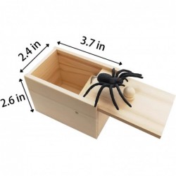 Original Spider Prank Box Handdmade Wooden Pop Out Rubber Spider Scare Box Joke Toys Prank for Kids & Adults Prank Gift Hallo...