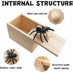 Original Spider Prank Box Handdmade Wooden Pop Out Rubber Spider Scare Box Joke Toys Prank for Kids & Adults Prank Gift Hallo...