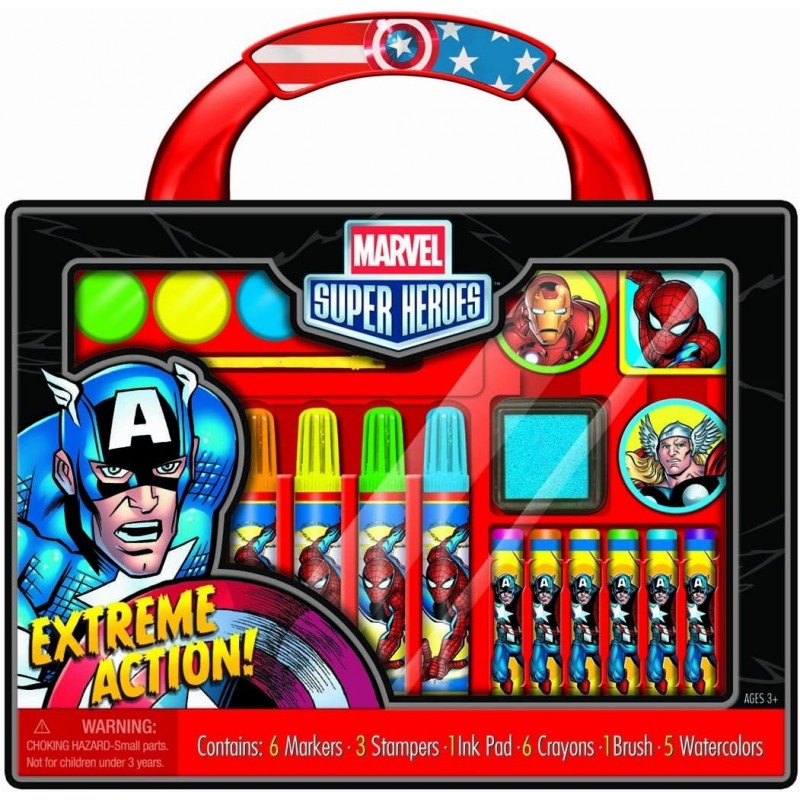 Bendon Marvel Super Heroes Take-Along Art Case Activity Set $25.90 Kids' Drawing & Writing Boards