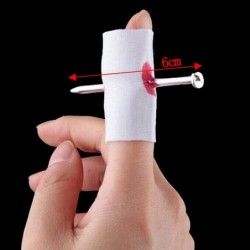 3 PCS Classic Nail Through Finger Joke Toys Set April Fool Halloween Party Toy Fake Nail Through Finger Prank Gag Toys Supply...