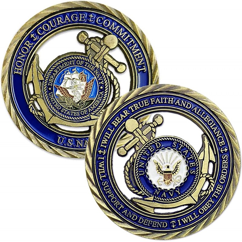 Navy Core Value Bronze Military Challenge Coin $18.71 Gags & Practical Joke Toys