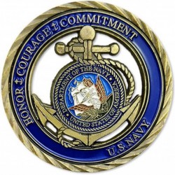 Navy Core Value Bronze Military Challenge Coin $18.71 Gags & Practical Joke Toys