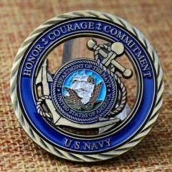 Navy Core Value Bronze Military Challenge Coin $18.71 Gags & Practical Joke Toys