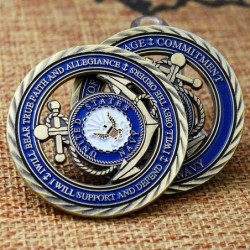 Navy Core Value Bronze Military Challenge Coin $18.71 Gags & Practical Joke Toys