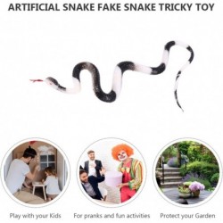 Realistic Rubber Snake Toy Scary Fake Snake Tricky Toy for Halloween Prank Props Black and White $14.07 Gags & Practical Joke...