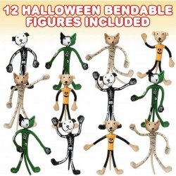 Halloween Bendable Figures Set of 12 3D Halloween Themed Dogs and Cats in 4 Different Designs Stress Relief Toys for Boys and...