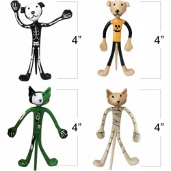 Halloween Bendable Figures Set of 12 3D Halloween Themed Dogs and Cats in 4 Different Designs Stress Relief Toys for Boys and...