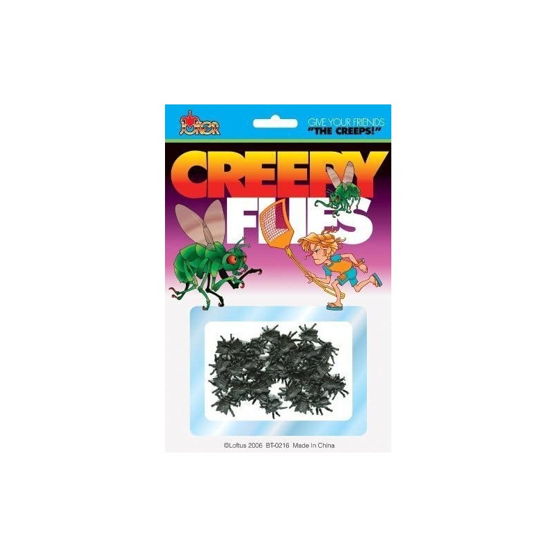 Carded Creepy Flies $12.50 Gags & Practical Joke Toys