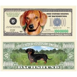 Pack of 10 - Dachshund Million Dollar Bills - Best Gift for Weiner Dog Lovers $17.65 Gags & Practical Joke Toys