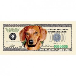 Pack of 10 - Dachshund Million Dollar Bills - Best Gift for Weiner Dog Lovers $17.65 Gags & Practical Joke Toys