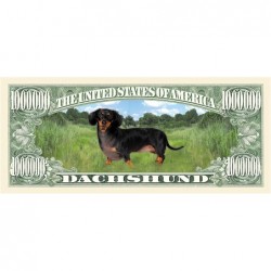 Pack of 10 - Dachshund Million Dollar Bills - Best Gift for Weiner Dog Lovers $17.65 Gags & Practical Joke Toys