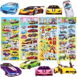 3D Puffy Car Stickers for Kids Toddlers Boys Race Car Stickers Including Sports Car Convertible Cool Vintage Cars Small Reusa...