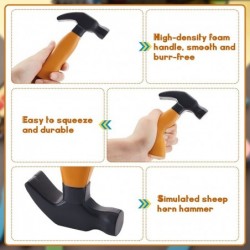 2 Pcs Hammer Stress Reliever Simulation Hammers Toys Foam Hammer Stress Toy to Release Stress Anxiety Hammer Toy for Teens an...