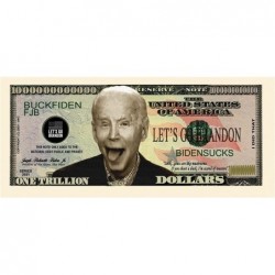 Pack of 250 - Joe Biden Sucks - Let's Go Brandon - FJB Trillion Dollar Bill $68.16 Gags & Practical Joke Toys