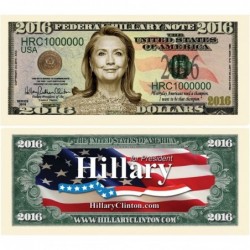 Set of 50 - Hillary Clinton 2016 Presidential Dollar Bill $26.51 Gags & Practical Joke Toys