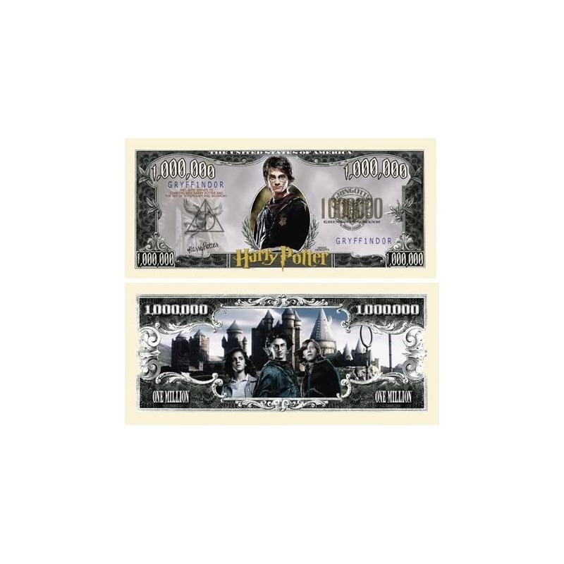 Pack of 10 - Harry Potter Million Dollar Bills - Best Gift for Hogwarts Fans - Great to Use As Birthday Party Favors $18.90 G...