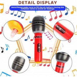 12 Pack Inflatable Microphones 9.4 Inch Giant Blow Up Microphone Inflatable Microphone Props for 80s 90s Musical Concert Them...