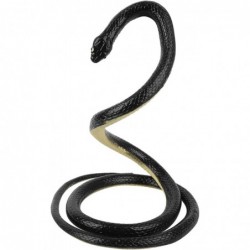 Realistic Rubber Snake Fake Snakes Black Snake Toys Mamba Garden Props Lifelike Snakes to Keep Birds Away Halloween Easter Gi...