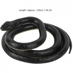 Realistic Rubber Snake Fake Snakes Black Snake Toys Mamba Garden Props Lifelike Snakes to Keep Birds Away Halloween Easter Gi...