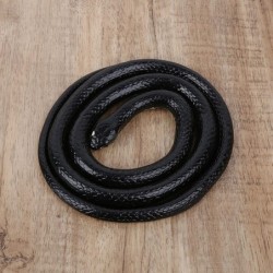 Realistic Rubber Snake Fake Snakes Black Snake Toys Mamba Garden Props Lifelike Snakes to Keep Birds Away Halloween Easter Gi...