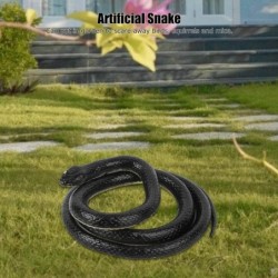 Realistic Rubber Snake Fake Snakes Black Snake Toys Mamba Garden Props Lifelike Snakes to Keep Birds Away Halloween Easter Gi...