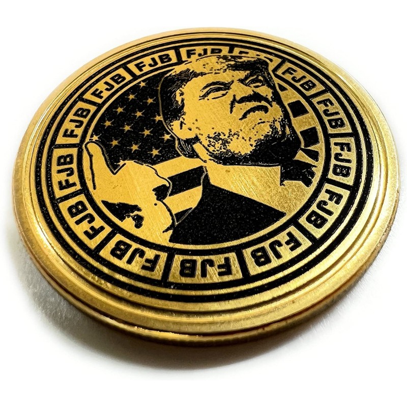 Lets Go Brandon Trump FJB 40mm Brass Coin - Laser Engraved (23572) $42.71 Gags & Practical Joke Toys