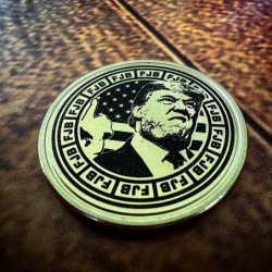 Lets Go Brandon Trump FJB 40mm Brass Coin - Laser Engraved (23572) $42.71 Gags & Practical Joke Toys