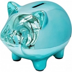 Ceramics Pig Piggy Bank for Adults Saving Money Bank for Kids Cute Coin Bank Decorative for Home Kid's Birthday Gifts (Blue-P...