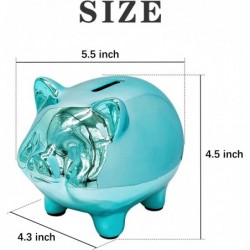 Ceramics Pig Piggy Bank for Adults Saving Money Bank for Kids Cute Coin Bank Decorative for Home Kid's Birthday Gifts (Blue-P...