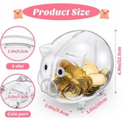 2 Pieces Piggy Bank Plastic Piggy Coin Bank Money Saving Box for Kids Boys Girls Adults (Clear) $36.82 Kids' Money Banks