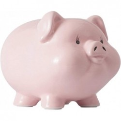 1PC Ceramic Piggy Bank Saving Piggy Box Gift Lovely Pig-Shaped Money Container for Kids Adults(Pink) $47.41 Kids' Money Banks