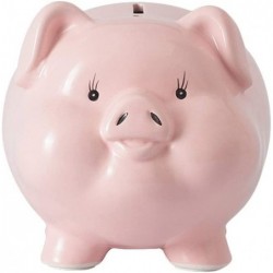 1PC Ceramic Piggy Bank Saving Piggy Box Gift Lovely Pig-Shaped Money Container for Kids Adults(Pink) $47.41 Kids' Money Banks