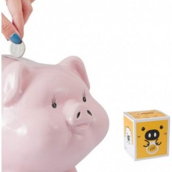 1PC Ceramic Piggy Bank Saving Piggy Box Gift Lovely Pig-Shaped Money Container for Kids Adults(Pink) $47.41 Kids' Money Banks