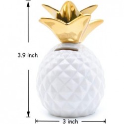 Pineapple Ceramic Coin Money Bank Box Cans Home Desktop Decoration Craft Ornaments for Kids Children White $41.22 Kids' Money...